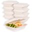 MULMEHË Bagasse Hinged Take Out Containers, 9x9x3", 1-Compartment, Unbleached, 75 Pack